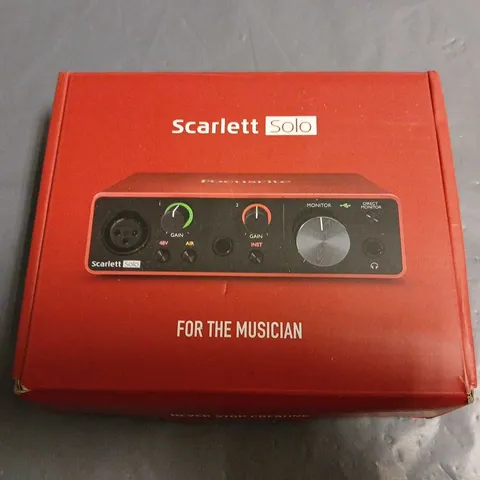 BOXED SCARLETT SOLO GEN 3 MIDI CONTROLLER