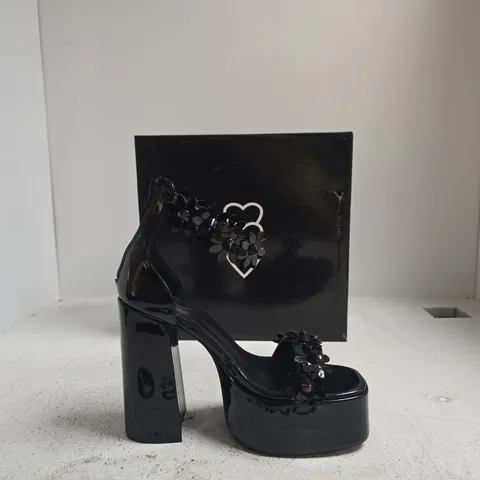 KOI WOMEN'S BLACK PLATFORM SANDALS – STYLE DBP71, UK 7