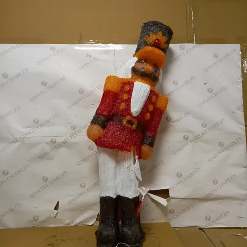 93CM NUTCRACKER WITH TIMER ICE WHITE LEDS