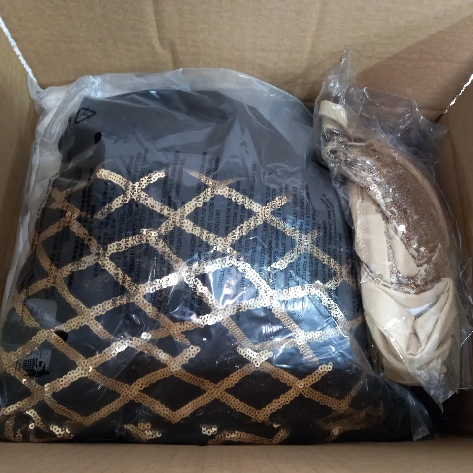 BOX OF 10 ASSORTED CLOTHING ITEMS TO INCLUDE - MIRROR IMAGE 
