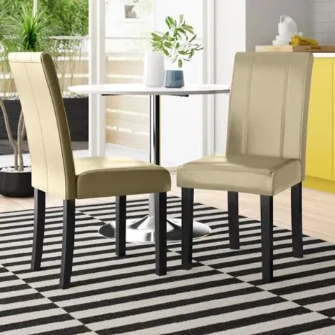 BOXED TEREZA SIDE CHAIR, BEIGE - SET OF 2 (1 BOX)