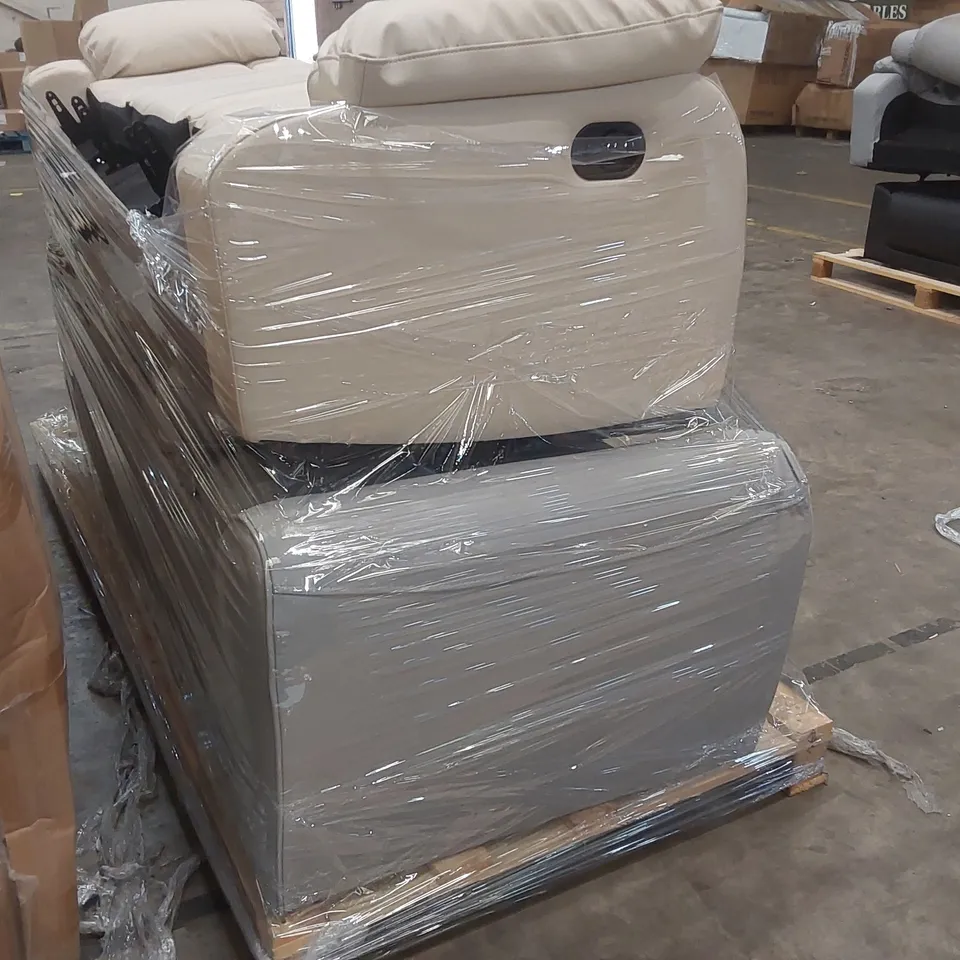 PALLET CONTAINING 2 INCOMPLETE DESIGNER SOFAS