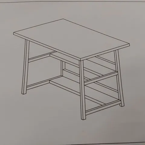 BOXED WOODEN DESK - NATURAL (1 BOX)
