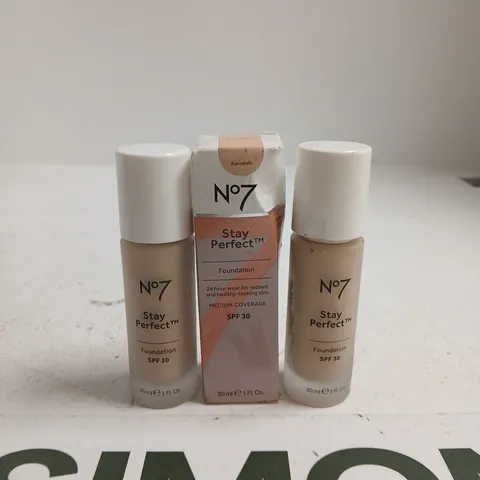 NO7 STAY PERFECT FOUNDATION SPF30 β 30ML (SET OF 3)