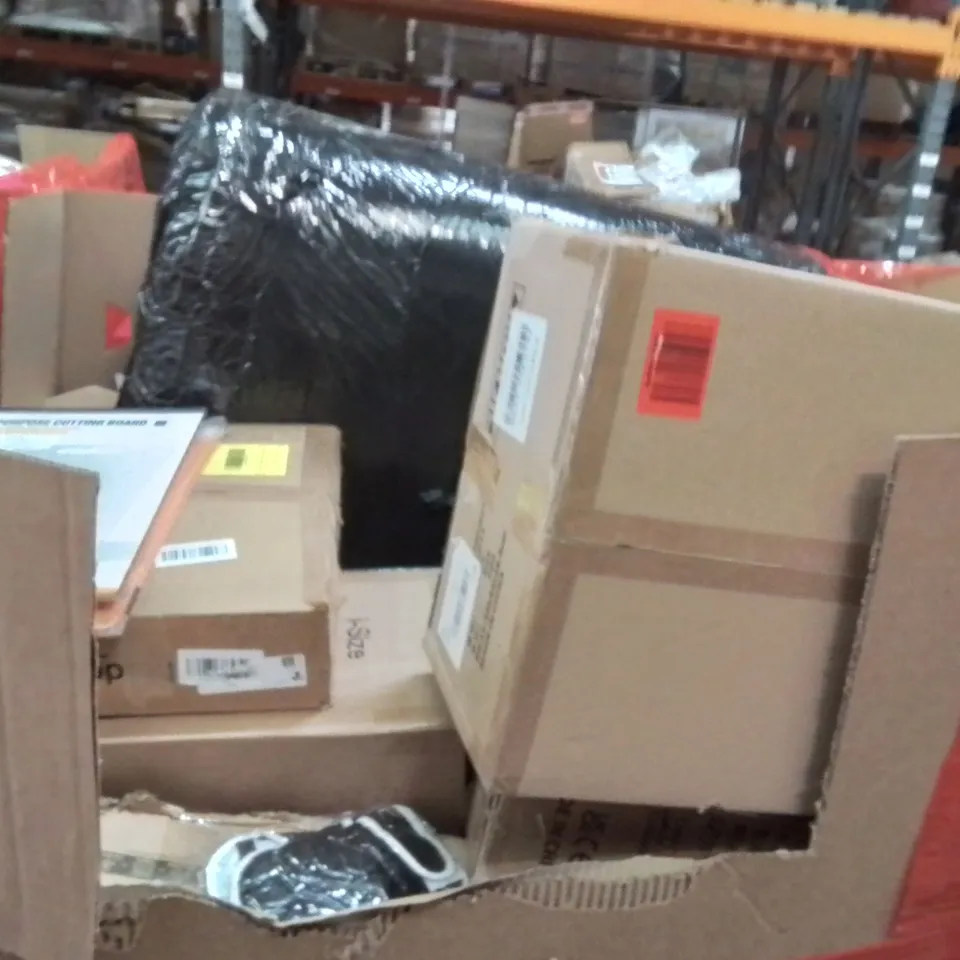 PALLET OF ASSORTED HOUSEHOLD GOODS AND PRODUCTS TO INCLUDE;24"LED MONITOR,CAT LITTER TRAY,GOVEE CEILING LIGHT