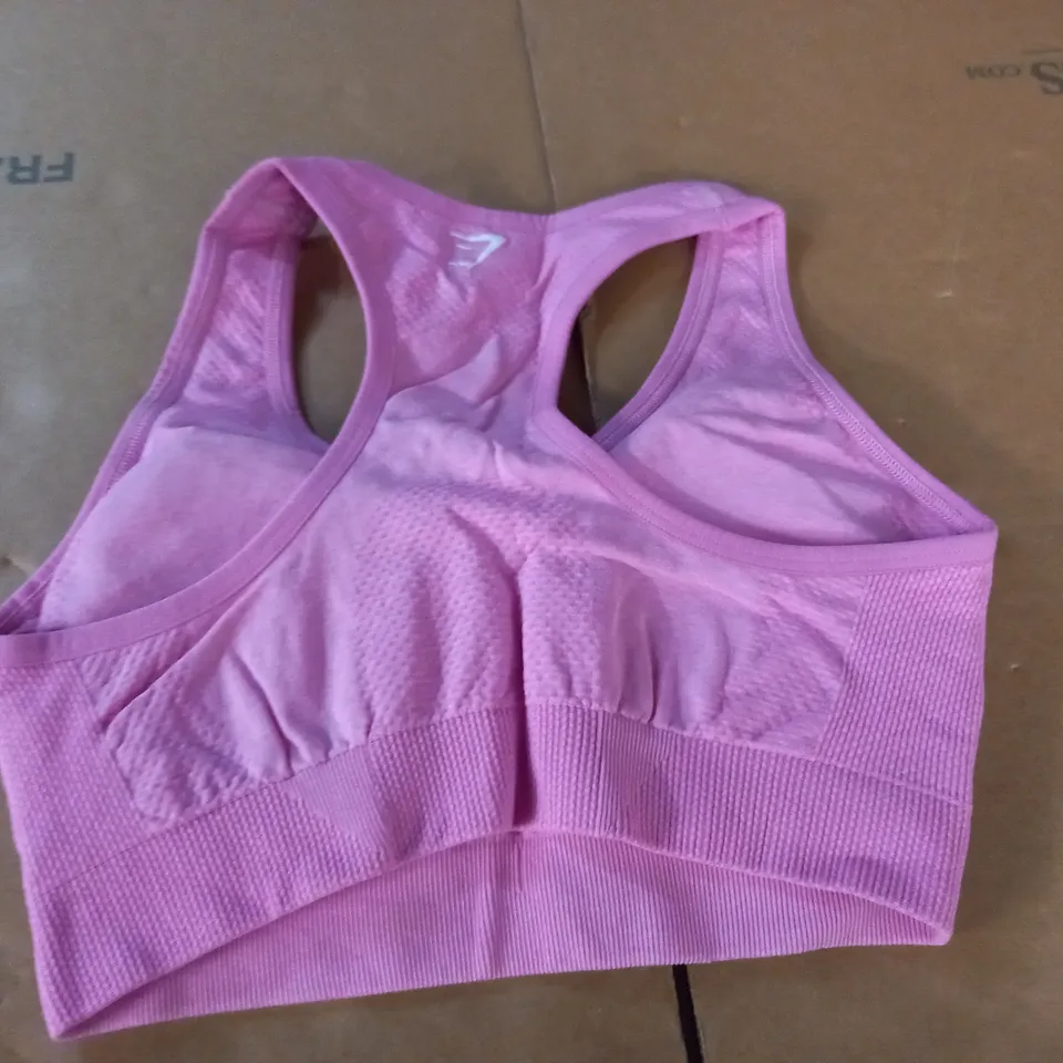GYMSHARK PINK SPORTS BRA - S