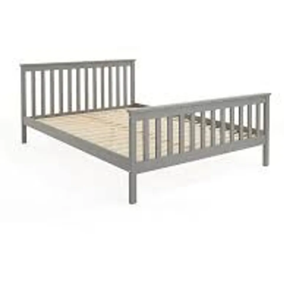 BOXED DAWSON SINGLE WOODEN BED - GREY (1 BOX)