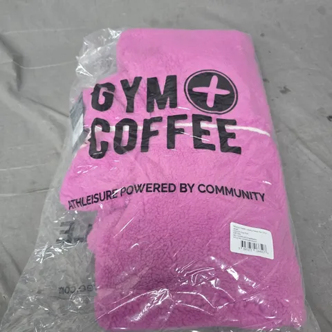 GYM + COFFEE INDUSTRY FLEECE HIGH COLLAR JACKET - CRISP PINK, XXS