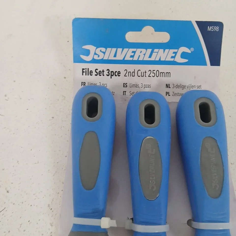 SILVERLINE FILE SET 3PC 250MM – 2ND CUT
