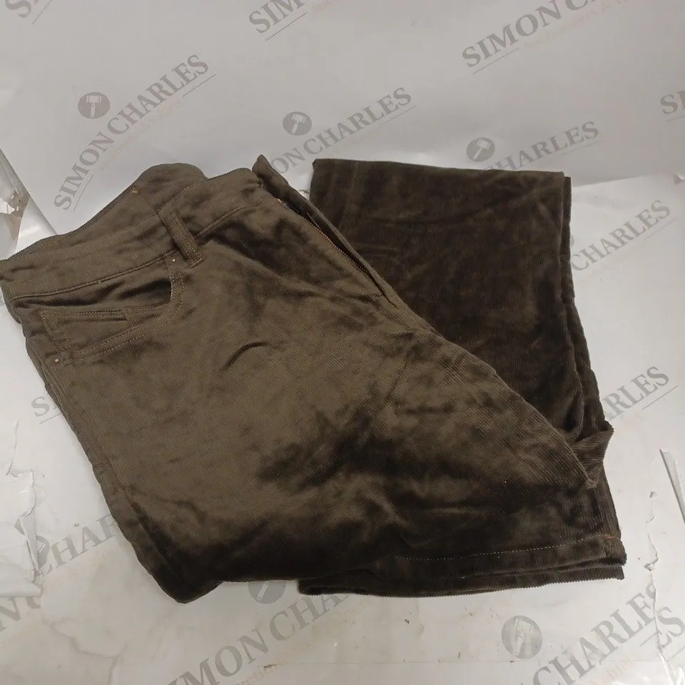 VOLOCOM SOLVER 5 POCKET CORD TROUSERS IN DARK BROWN - 34