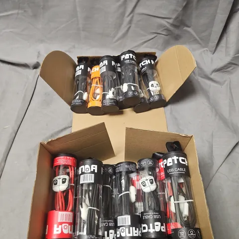 BOX OF APPROXIMATELY 20 PANDA USB CABLES