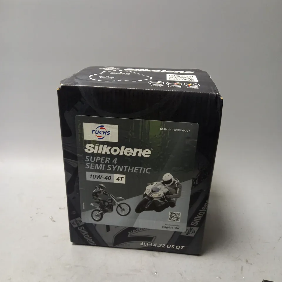 FUCHS SILKOLENE SUPER4 SEMI SYNTHETIC 10W-40 4T / 4L / COLLECTION ONLY 