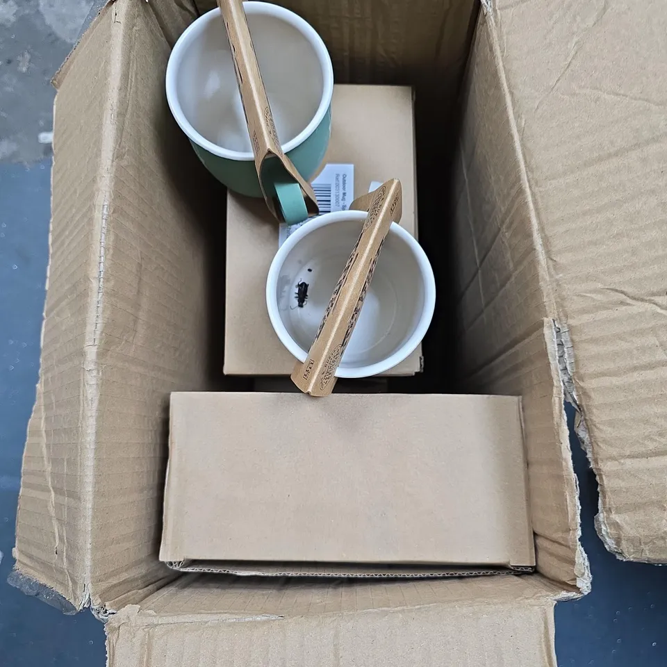 BOX OF APPROXIMATELY 18 ASSORTED WISE MEN OUTDOOR MUGS 