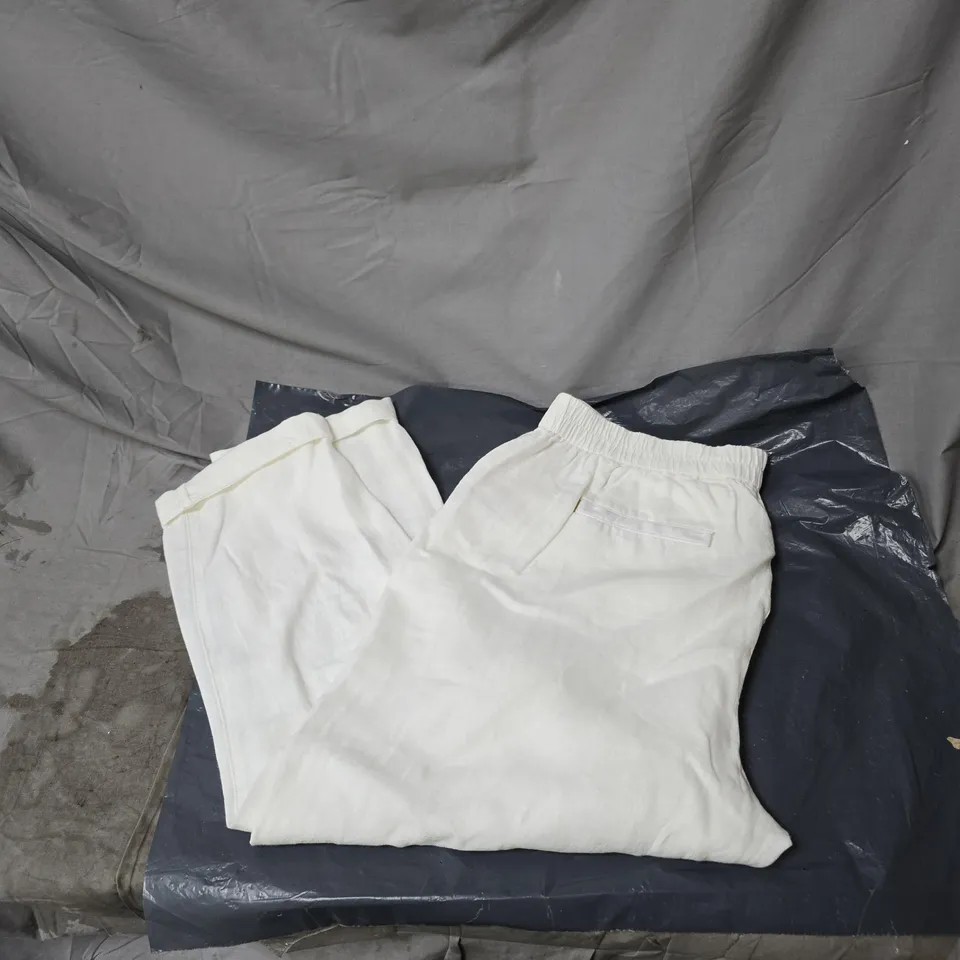 WHITE STUFF WHITE TROUSERS STRETCH WAIST SIZE 16R