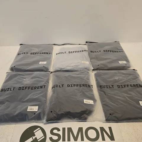 SET OF APPROXIMATELY 20 ASSORTED BUILT DIFFERENT T-SHIRTS/SHIRTS IN VARIOUS COLOURS AND SIZES