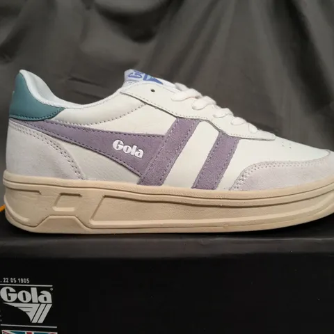BOXED GOLA TOPSPIN WHITE TRAINERS - UK 5