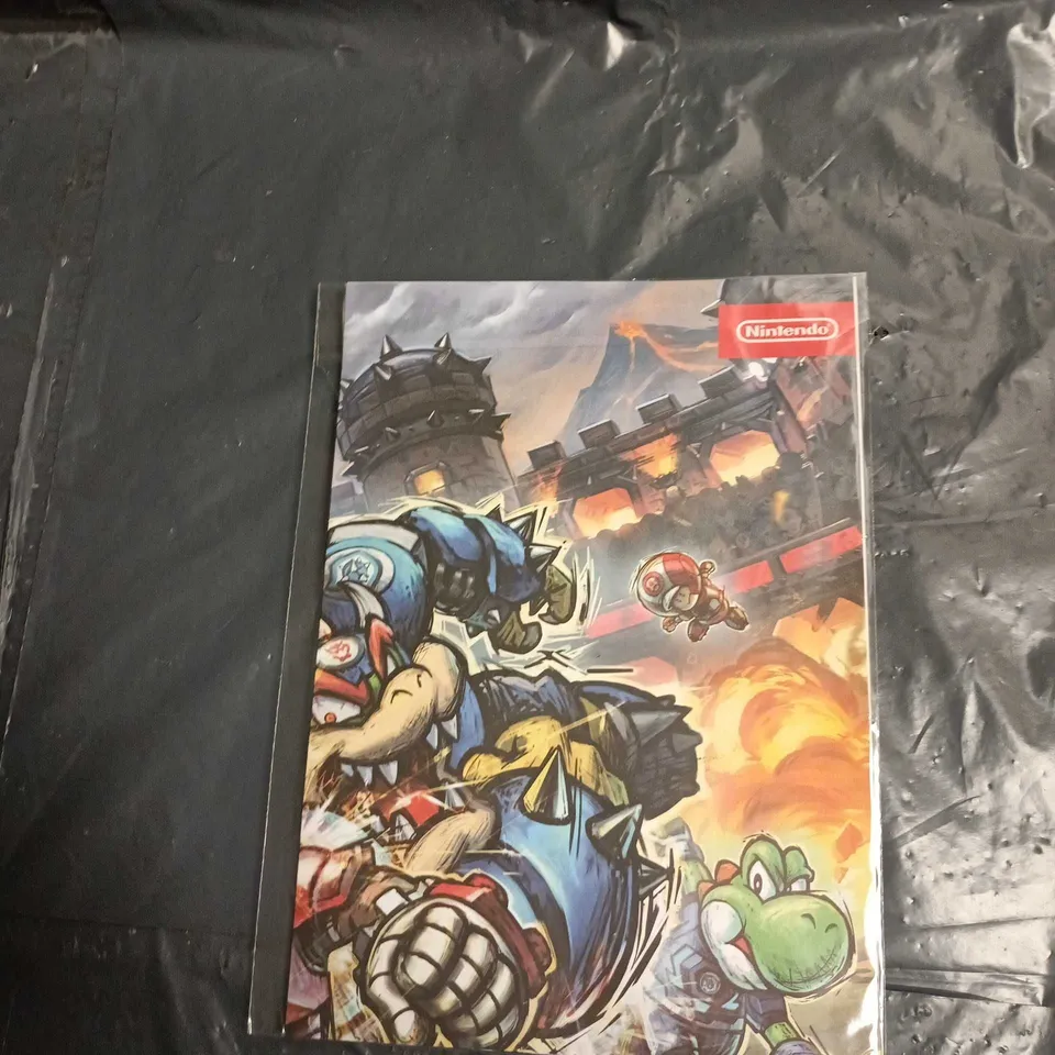 BOX OF MIXED NINTENDO BRANDED ITEMS INCLUDING: POSTERS, BANDS AND BOOKS