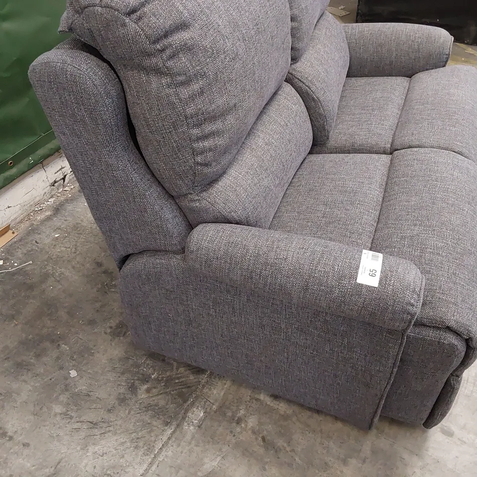 QUALITY BRITISH DESIGNER G PLAN NEWMARKET TWO SEATER SOFA PIERO SLATE FABRIC 