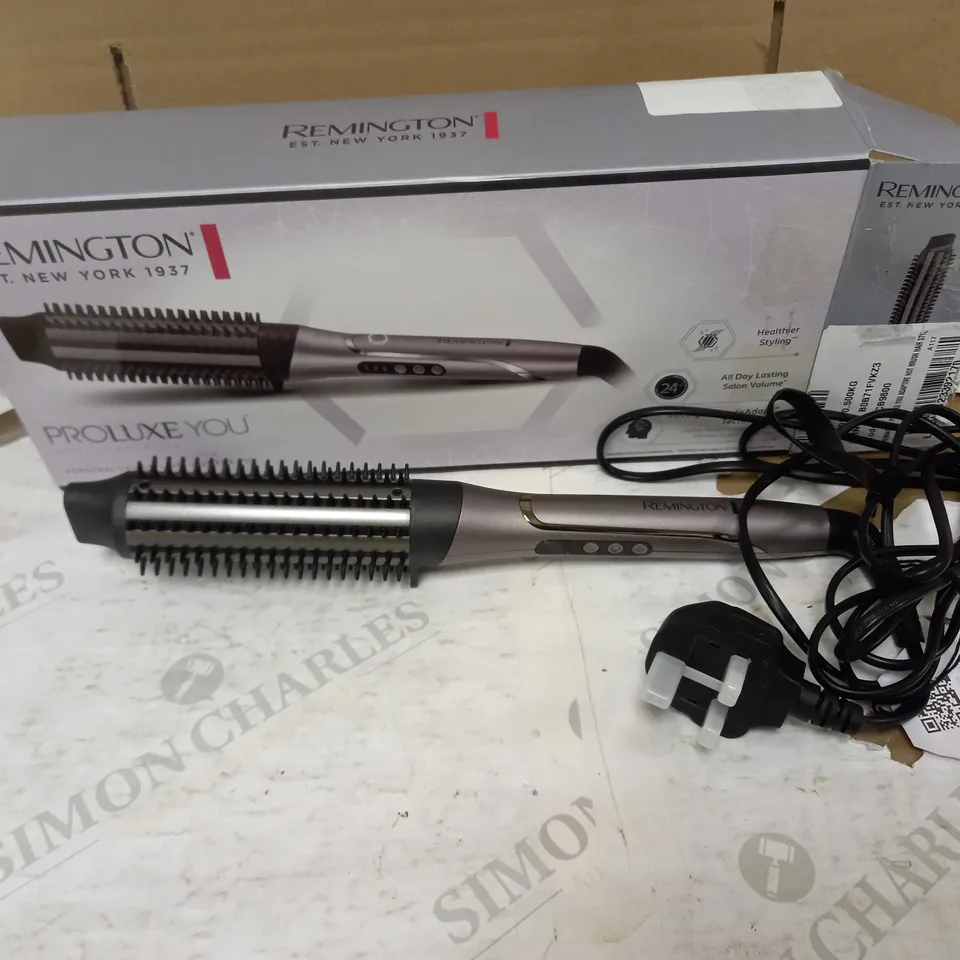 REMINGTON PROLUXE YOU ADAPTIVE HOT BRUSH - INTELLIGENT HAIR STYLING STRAIGHTENER BRUSH