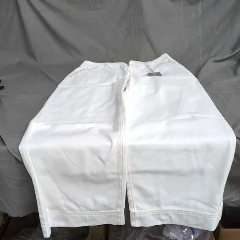 OLIVER BONAS ECRU SCALLOP STITCH JEANS – CREAM, UK 12