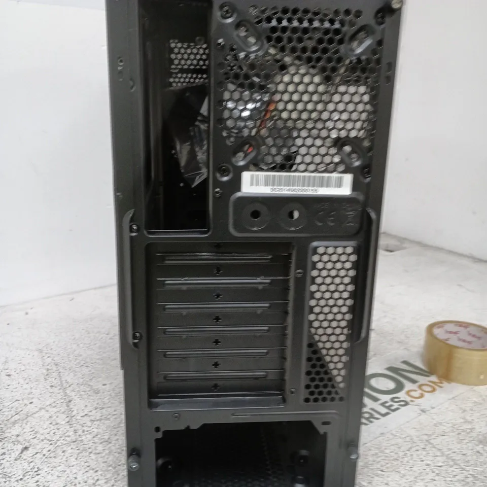 Mid-Tower PC Case (ATX) with side window and blue trim