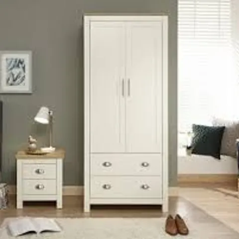 BOXED GFW LANCASTER 2 DOOR 2 DRAWER CREAM WARDROBE (2 BOXES)