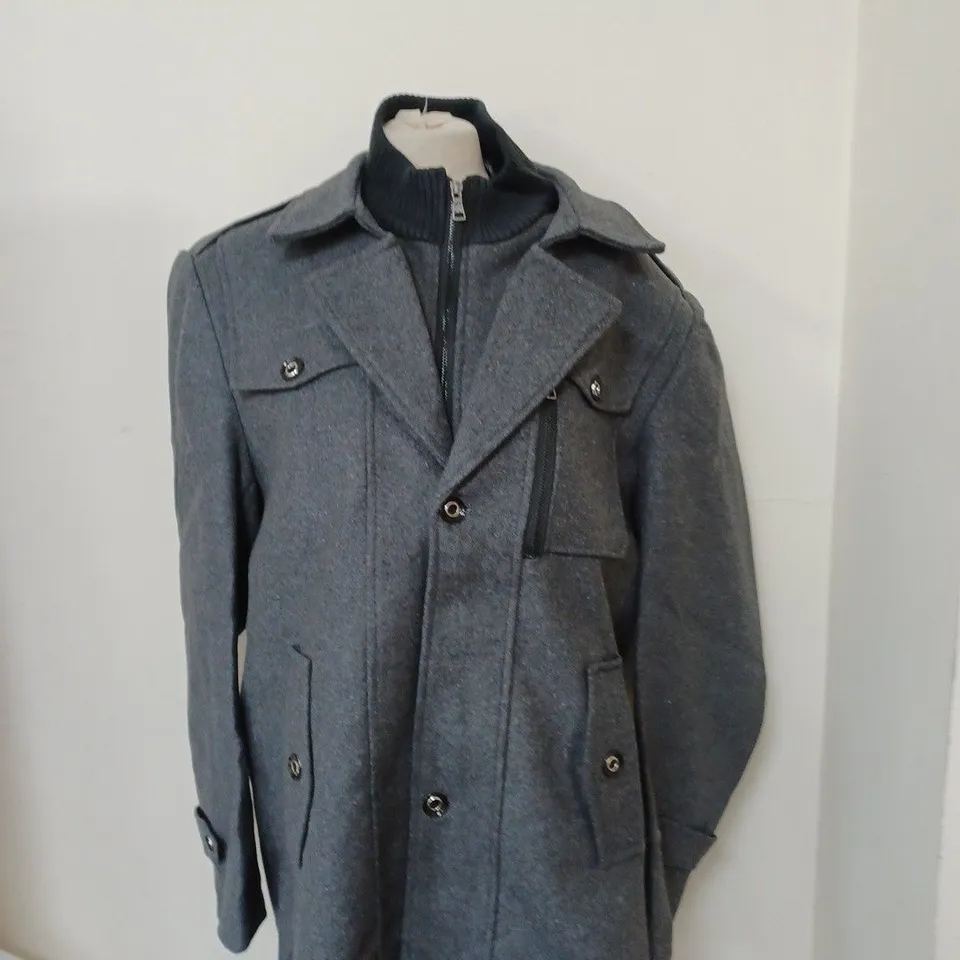 LARGE GREY MENS COAT 
