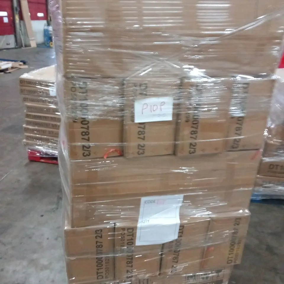 PALLET OF PEAKE WHITE MARBLE AND CHROME DINING TABLE PARTS