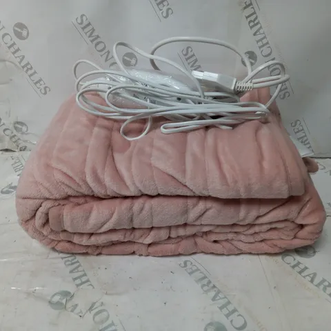 BOXED COZEE HOME VELVETSOFT HEATED THROW IN PINK
