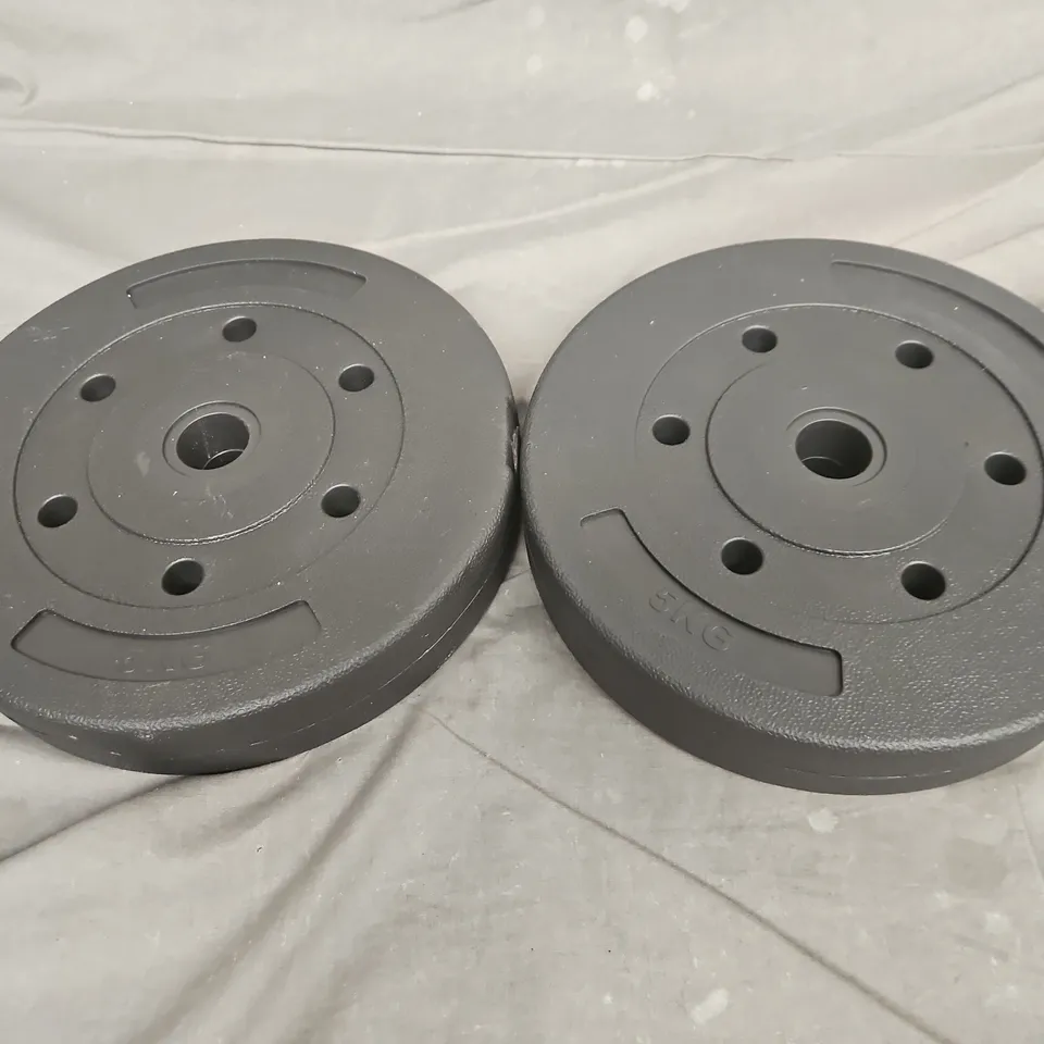 TWO 5KG BUMPER PLATES - COLLECTION ONLY 
