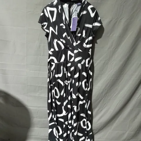 HOTSQUASH JERSEY WIDE LEG JUMPSUIT SIZE 14