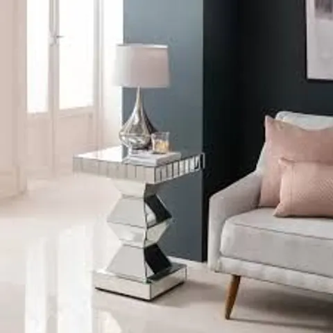 BRAND NEW BOXED HOMESDIRECT365 MIRROR ANGLE SIDE TABLE
