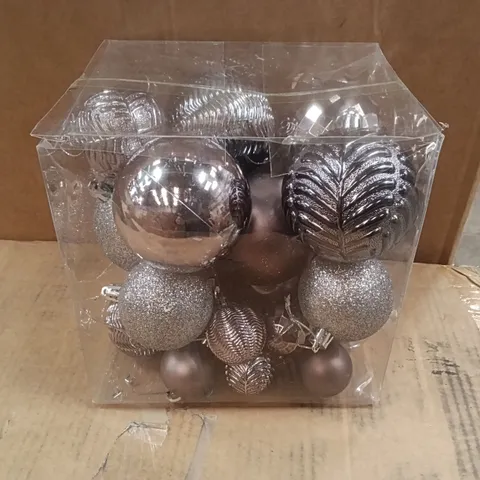 BOXED NEO BAUBLES SET (6STYLE-8) – CHRISTMAS DECORATIVE SILVER BAUBLES