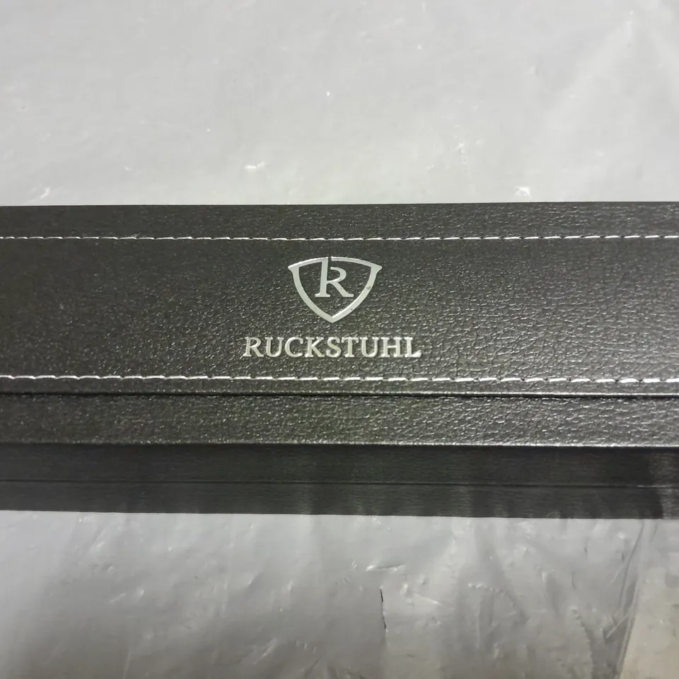 RUCKSTUHL STAINLESS STEEL HAND ASSEMBLED LUXURY PEN IN GIFT BOX 