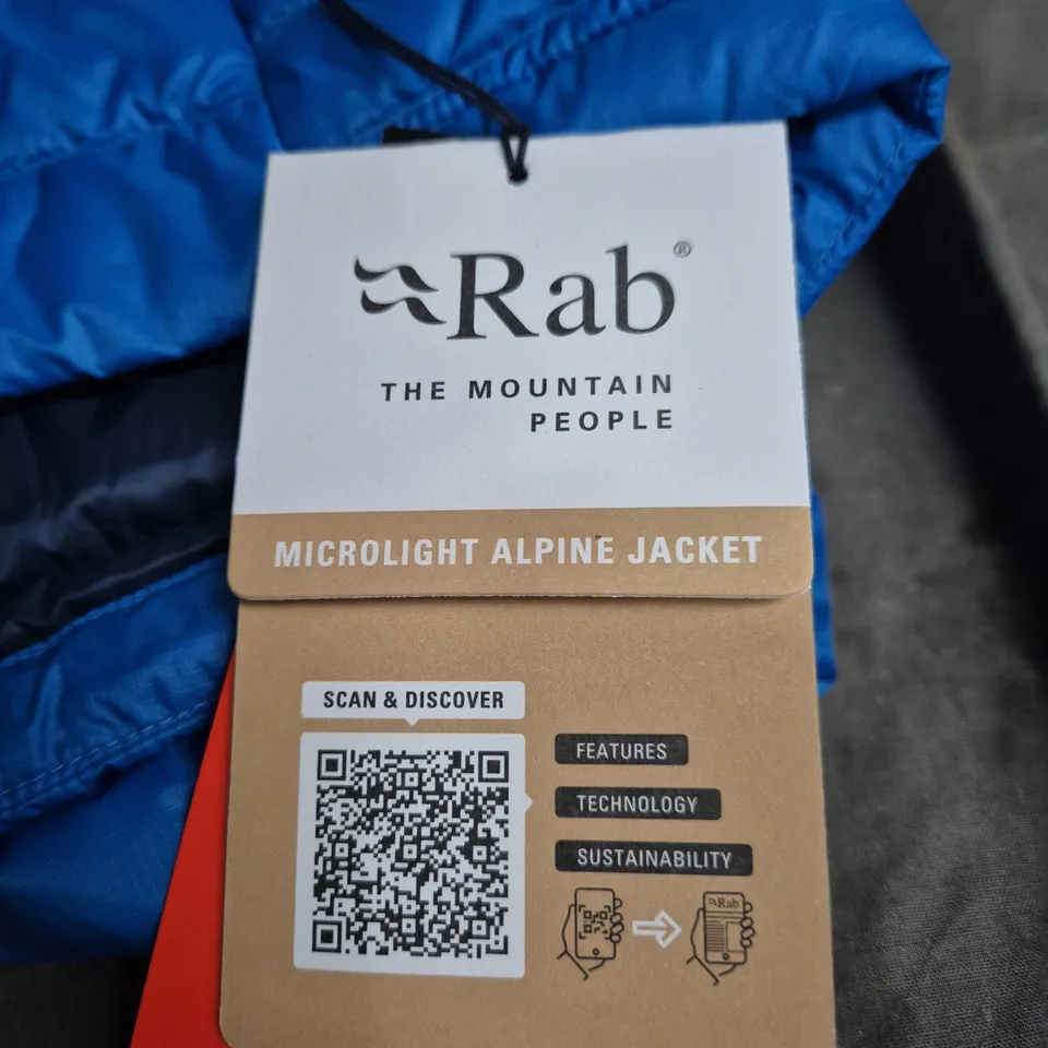 RAB MICROLIGHT ALPINE JACKET – BLUE, UK SIZE L
