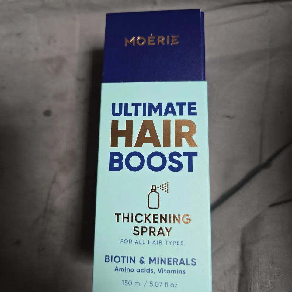 MOERIE ULTIMATE HAIR BOOST THICKENING SPRAY – 150 ML (FOR ALL HAIR TYPES)