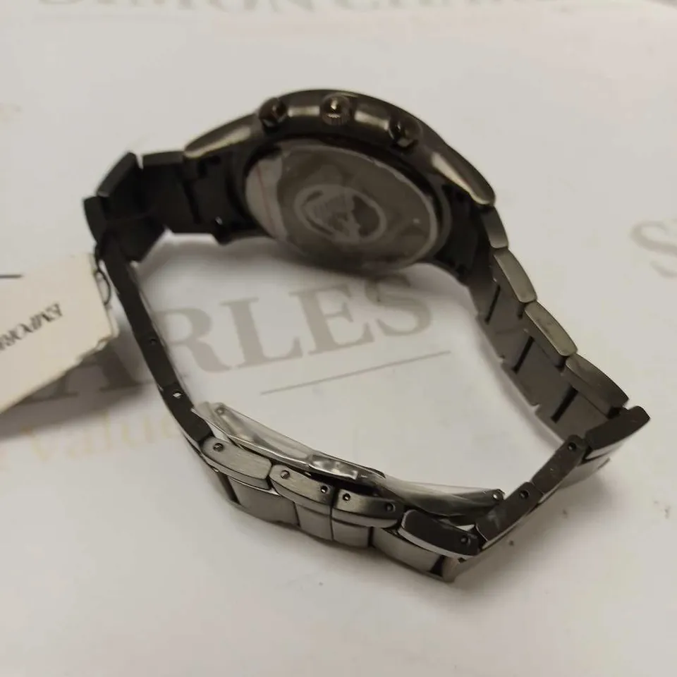 EMPORIO ARMANI BLUE TRIPLE DIAL BRACELET WRISTWATCH