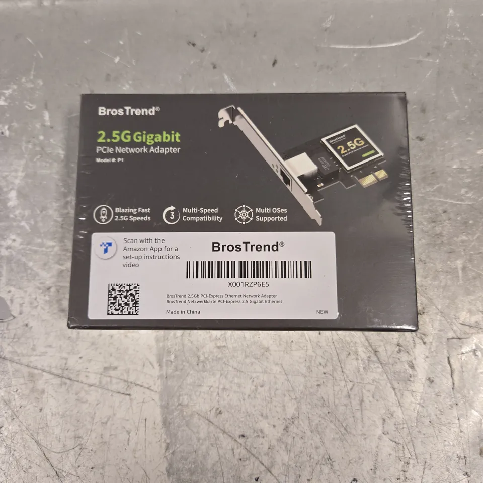 BOXED SEALED BROS TREND 2.5 GIGABIT PCIE NETWORK ADAPTER 