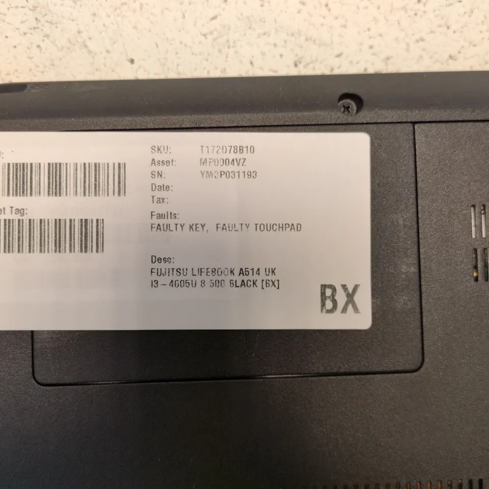 FUJITSU LIFEBOOK A514 LAPTOP – UK KEYBOARD, FAULTY KEYS & TOUCHPAD