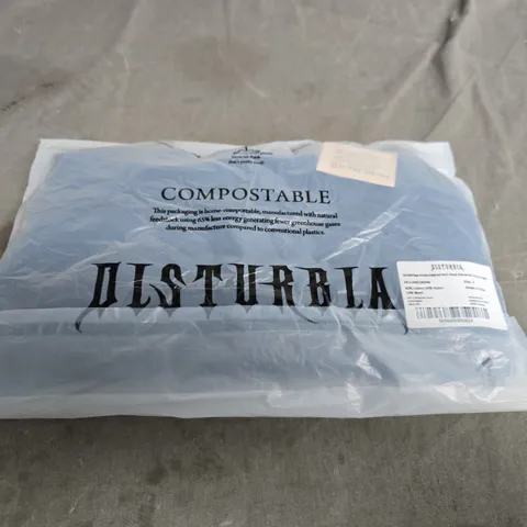 DISTURBIA AMALTHEA EMBROIDERED ROLL-NECK EXTREME CROP JUMPER – SIZE S