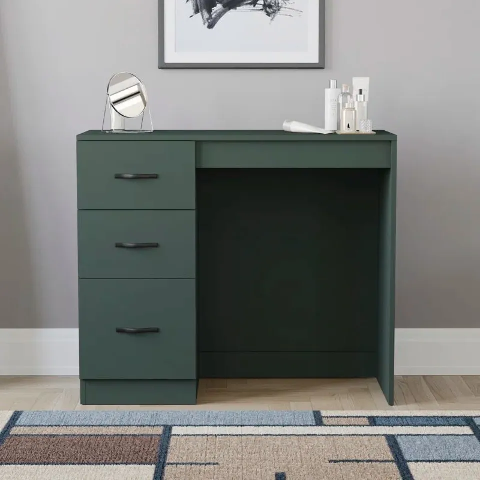 BOXED CASTLEFORD DRESSING TABLE, JASPER GREEN (1 BOX)