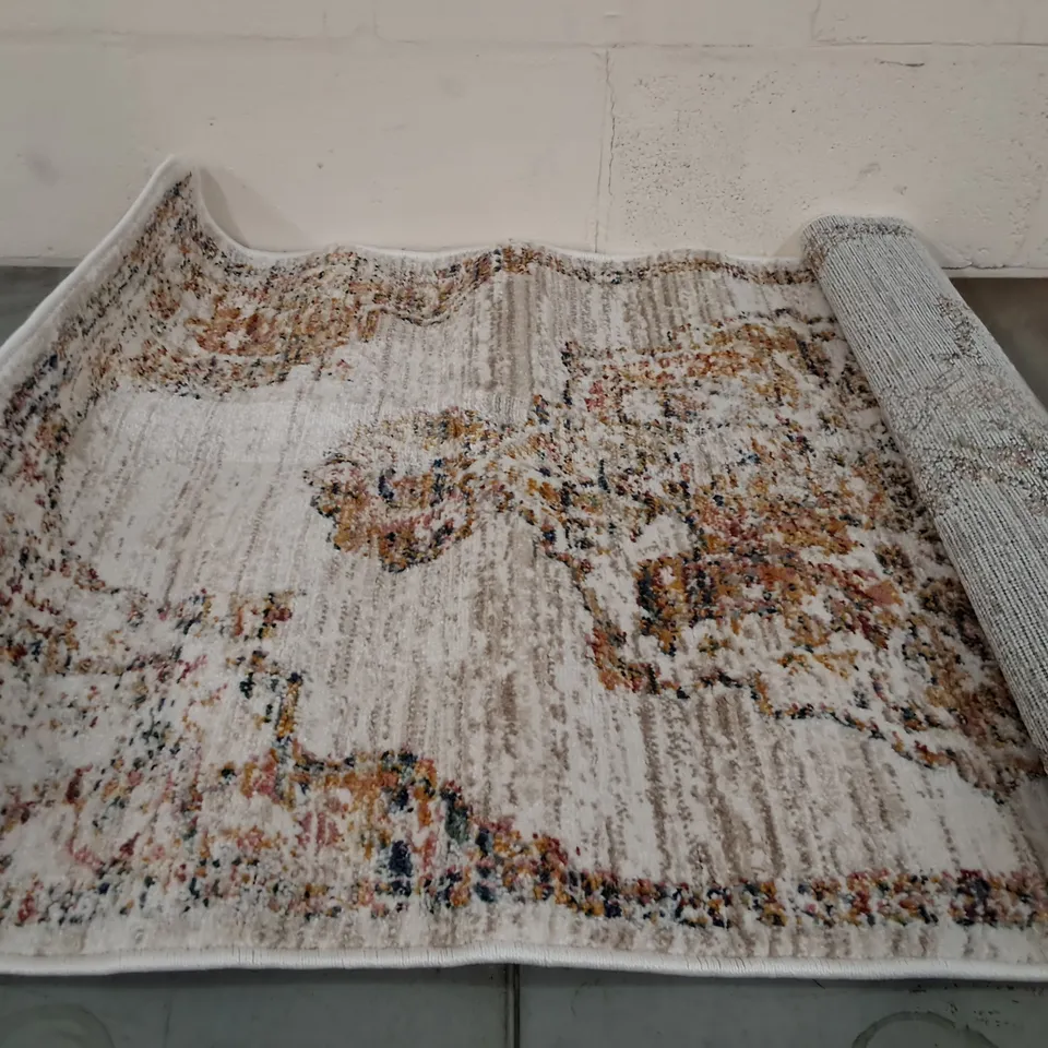 BRAND NEW PACO HOME CREAM HERBETE RUG SIZE 80CM X 150CM