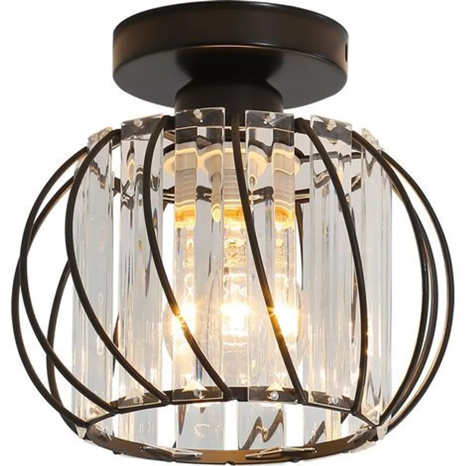 GOECO MODERN CRYSTAL CEILING LIGHT - BLACK