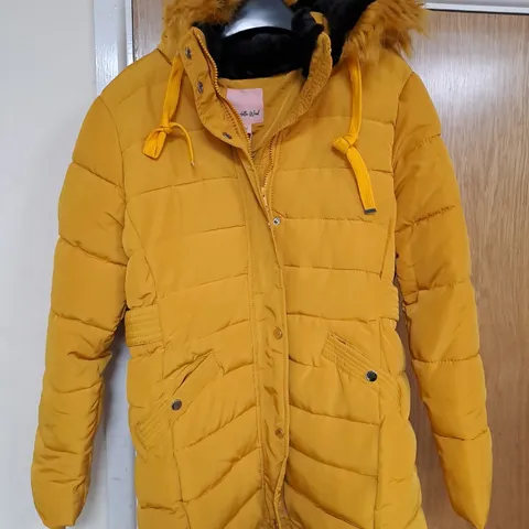 CHARLOTTE WEST LADIES QUILTED HOODED COAT - ORANGE - SIZE 12