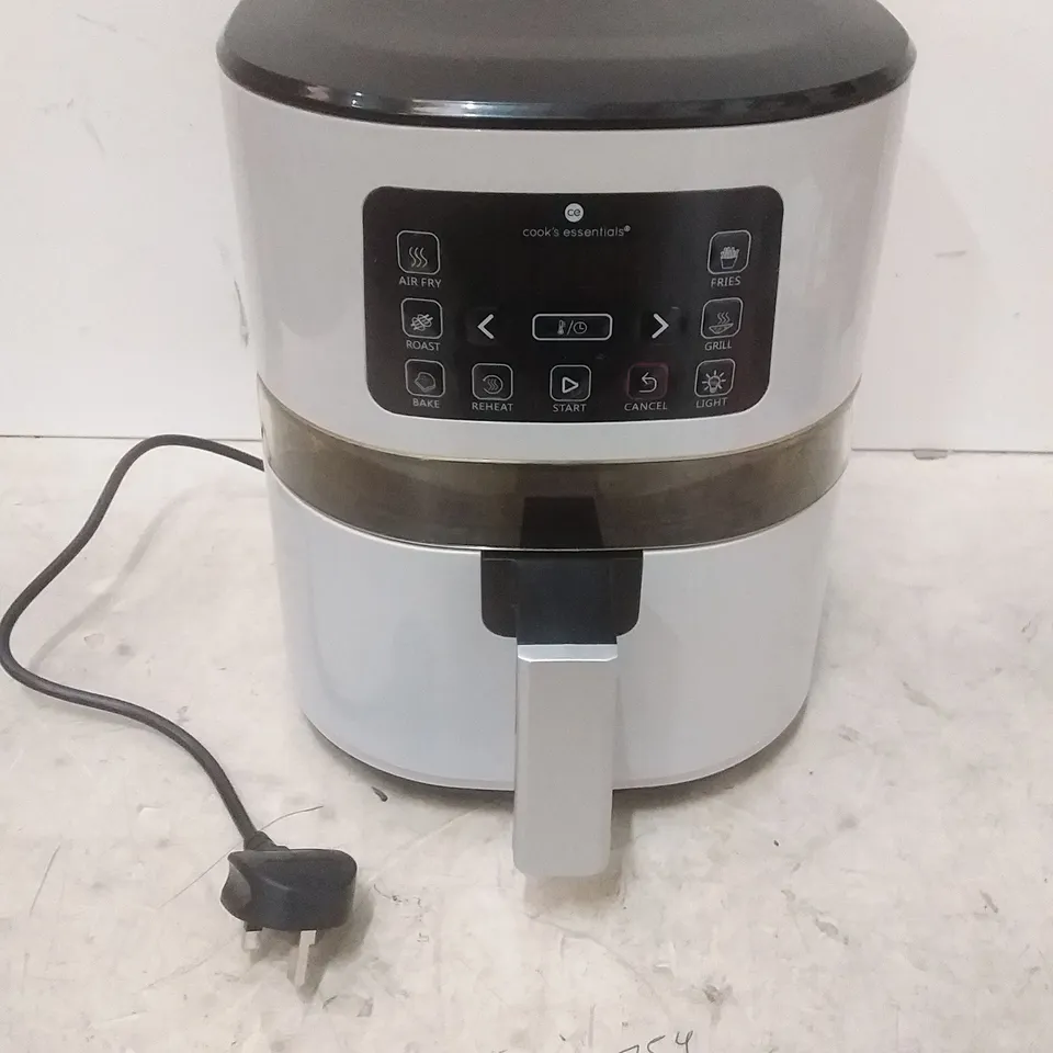 COOK'S ESSENTIALS 4.0L AIR FRYER WITH DIGITAL TOUCHSCREEN & VIEWING SCREEN - COOL GREY