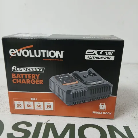 TEN BOXED EVOLUTION RAPID CHARGE BATTERY CHARGER FOR 18V LI‑ION BATTERIES (R18RCH-LI7) – BOXED