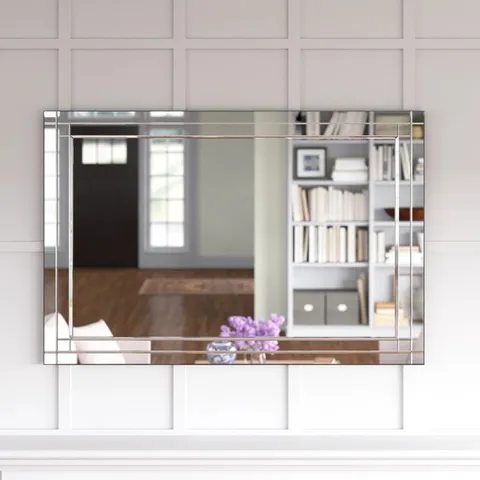 BOXED MACKENZIE GLASS FLAT WALL MIRROR (1 BOX)