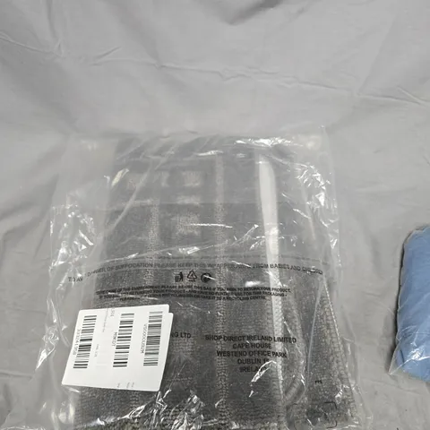 BOX OF APPROXIMATELY 10 ASSORTED ITEMS INCLUDING  DENIM DETAIL MINI DRESS AND BATH MAT