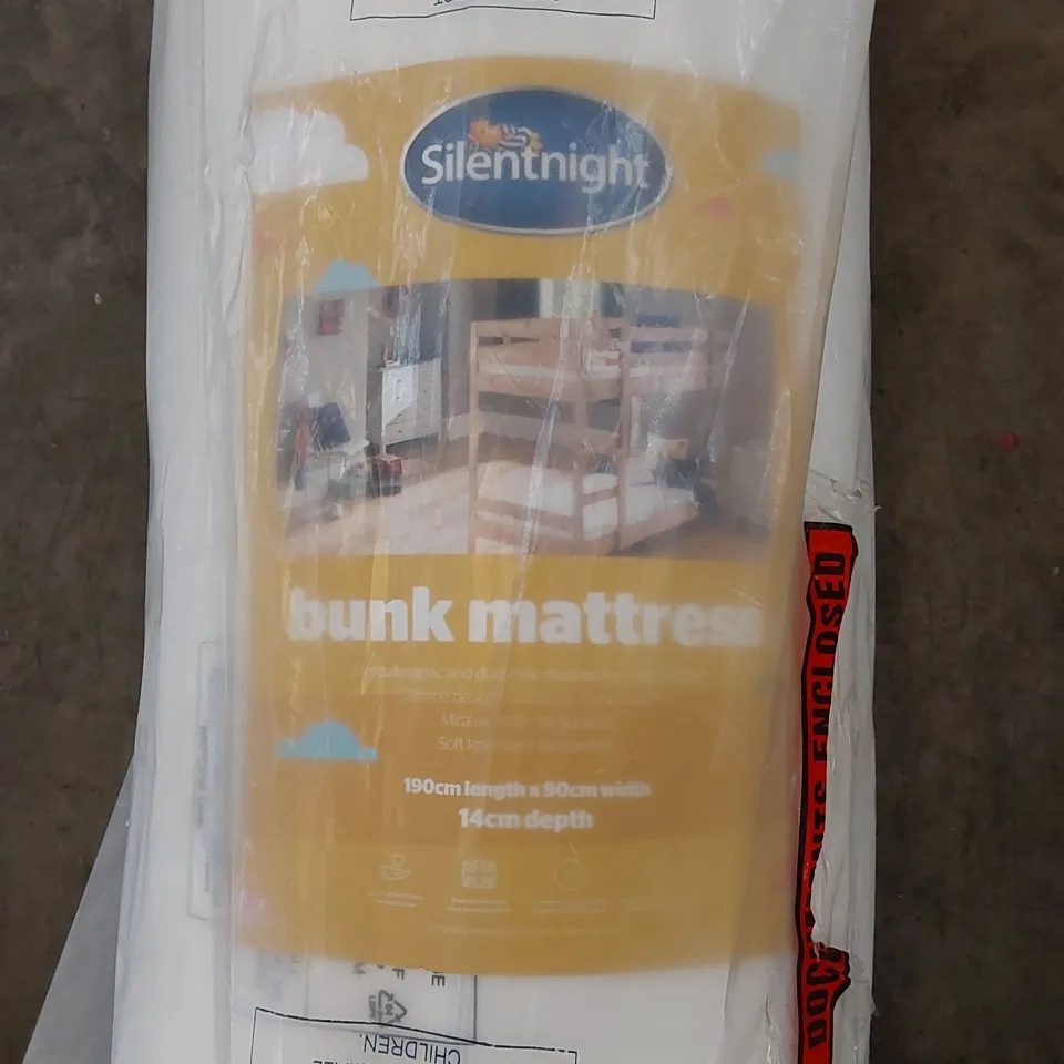 QUALITY BAGGED SILENTNIGHT ROLLED FOAM 14CM SINGLE BUNK MATTRESS 