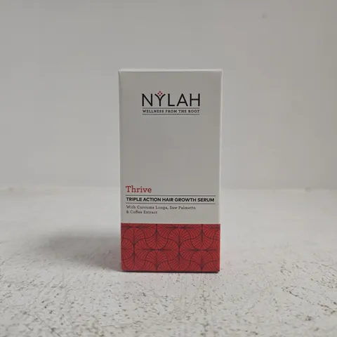NYLAH THRIVE TRIPLE ACTION HAIR GROWTH SERUM – BOXED